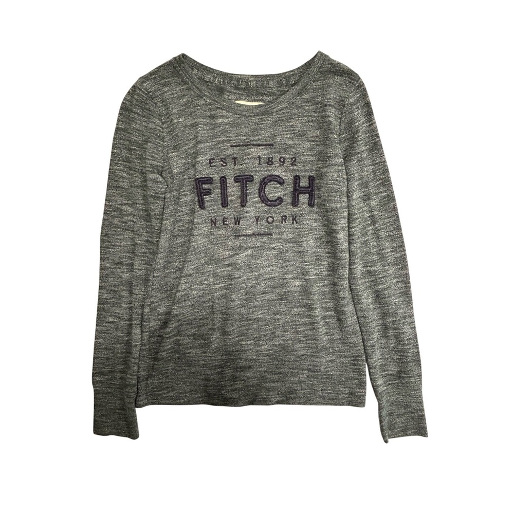 Abercrombie & Fitch FITCH Gray Long Sleeve Knit Top XS